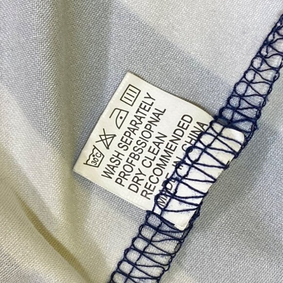 Tropical Palm Leaf Print Maxi Dress Navy White Striped Sexy Bodycon Cute XL - Picture 4 of 5